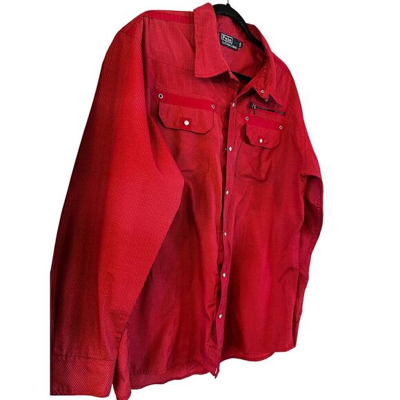 Rare VTG Polo Ralph Lauren Men’s Pearl Snap Long Sleeve Shirt Red Checkered - Picture 2 of 5